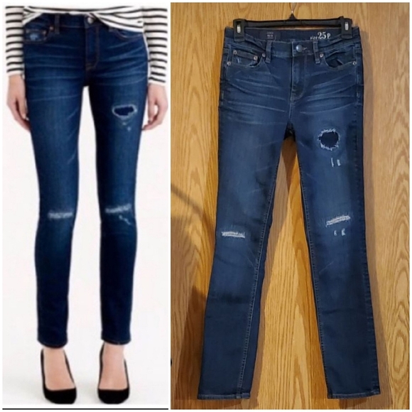 J Crew Reid destroyed straight leg jeans - Picture 1 of 14